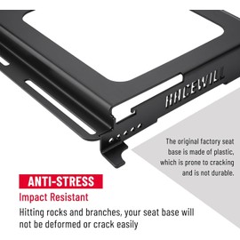 Racewill 2 Pack UTV Seat Bases: Lower and Recline Seat Base Accessories | Compatible with Polaris RZR 800/900, S 1000, XP 1000, XP Turbo, Turbo S, RS1