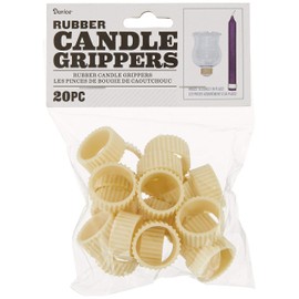 One Package of 20 Rubber Candle Grippers for Taper Candles and Candle Cups