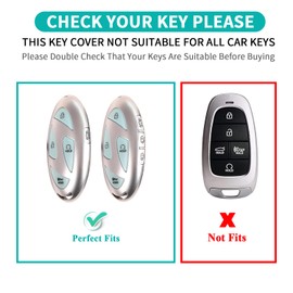 MILD EAST Leather Key Fob Cover for 2023 2024 2025 Hyundai Ioniq 6 Grandeur GN7, Soft Smart Remote Key fits for 2024 2025 Sonata Elantra Kona Santa Fe Tucson (Brown, 7 Button)