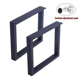 MBQQ Furniture Legs 15.7”Height 17.7”Wide Rustic Decory Square Tube Table Legs,Heavy Duty Metal Desk Legs,Dining Table Legs,Industrial Modern, DIY Iron Bench Legs