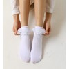 SRYL Lace Ruffle Socks for Women - Lace Frilly Ankle