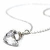 Crystal Quartz Necklace Sterling Silver Trilliant Clear Gemstone Faceted Briolette
