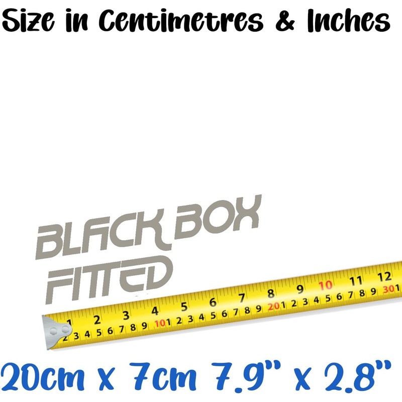 Black Box Fitted Fun Car Bumper Sticker - Waterproof Decal