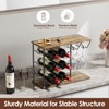 Nuovoware Wine Racks Countertop, Wine Bottle Holder for 6 Bottles