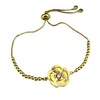 Pulsera Flor Florezco Ajustable Chapa De Oro 18k Blessfully