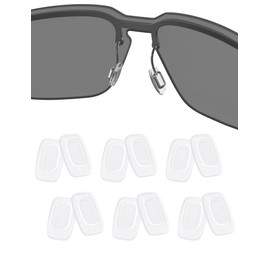 6 Pairs Replacement Nose Pads Nose Pieces for Costa South Point/Flagler/Ponce/Fernandina/Shipmaster/Wader/Peli; for Oakley Cartridge/Spindle/Latch Key/Diecutter/Latch Alpha/Lugplate Glasses, White