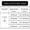 Round Vinyl Fitted Tablecloth with Flannel Backing Elastic Edge Design