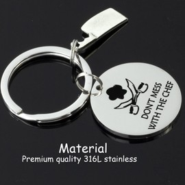 HUTIMY Chef Gifts Keychain for Cooks Men Women Best Chefs Jewelry Ideas Culinary Gift Baking Themed Presents for a Baker the Cooker Cook Keychain