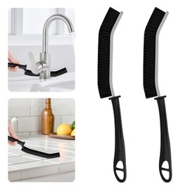 SXhyf Hartborsten Eckenreinigungsbürste - Fugenreinigungsbürste, Hartborsten Ecken Reinigungsbürste, Eckenreinigungsbürste, Gadget Für Ihre Wohnung, Küche (2, Schwarz)