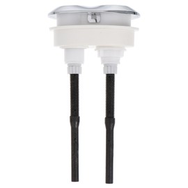 1pieza Botón Ovalado Para Tanque De Agua De Inodoro Accesorios Prácticos De Doble Control Fácil Instalación Y Uso Baños Color Cromado Material Duradero