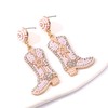 Beaded Cowgirl Boot Earring Western Cowboy Boots Earrings for Women