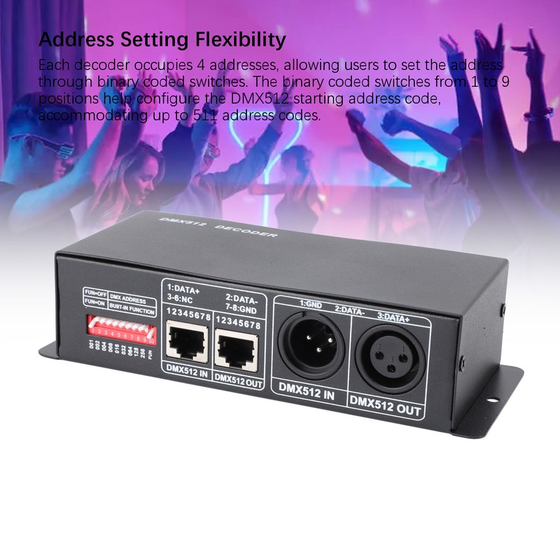 3 Channels DMX 512 Decoder Iron PCB RGB LED Controller