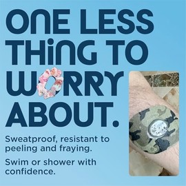 Patches for Freestyle Libre (5 pieces) - Pre-cut, waterproof, non-fraying CGM tape. (Tropical)