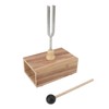 Tuning Fork Set with Wooden Resonator Box Rubber Hammer 512HZ