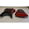 CUSTOM SEAT COVERS KAWASAKI ZX6R FRONT& REAR BLACK/RED/SILV