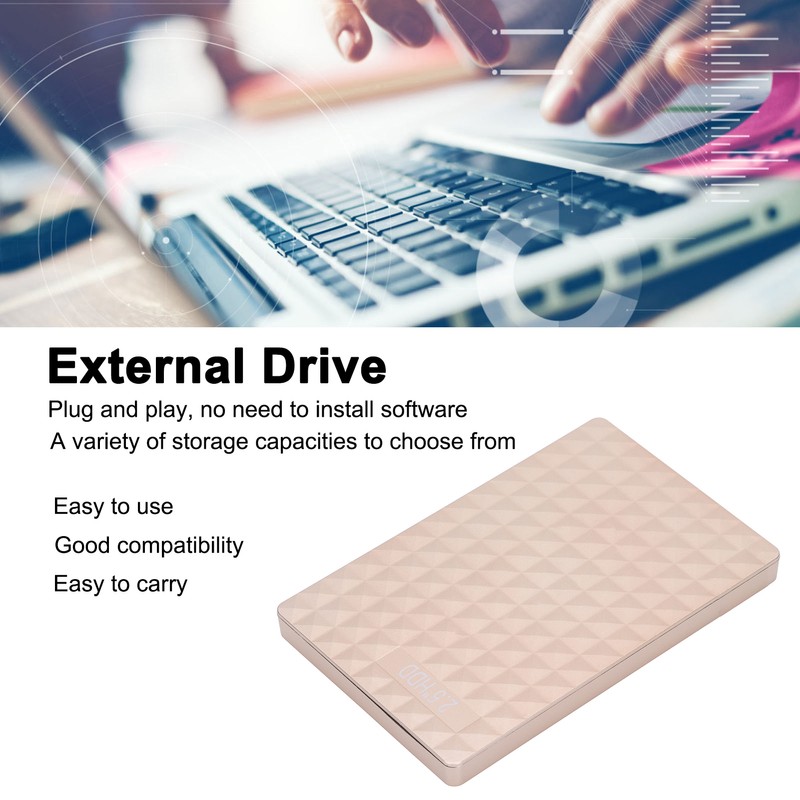 BU KING External Drive 2.5in YD0024 Golden Mobile Hard Disk