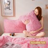XeGe Faux Fur Throw Pillow Cases, Plush Shaggy Ultra Soft