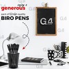 G4GADGET Premium Pack of 10 Black Biro Ballpoint Pens -