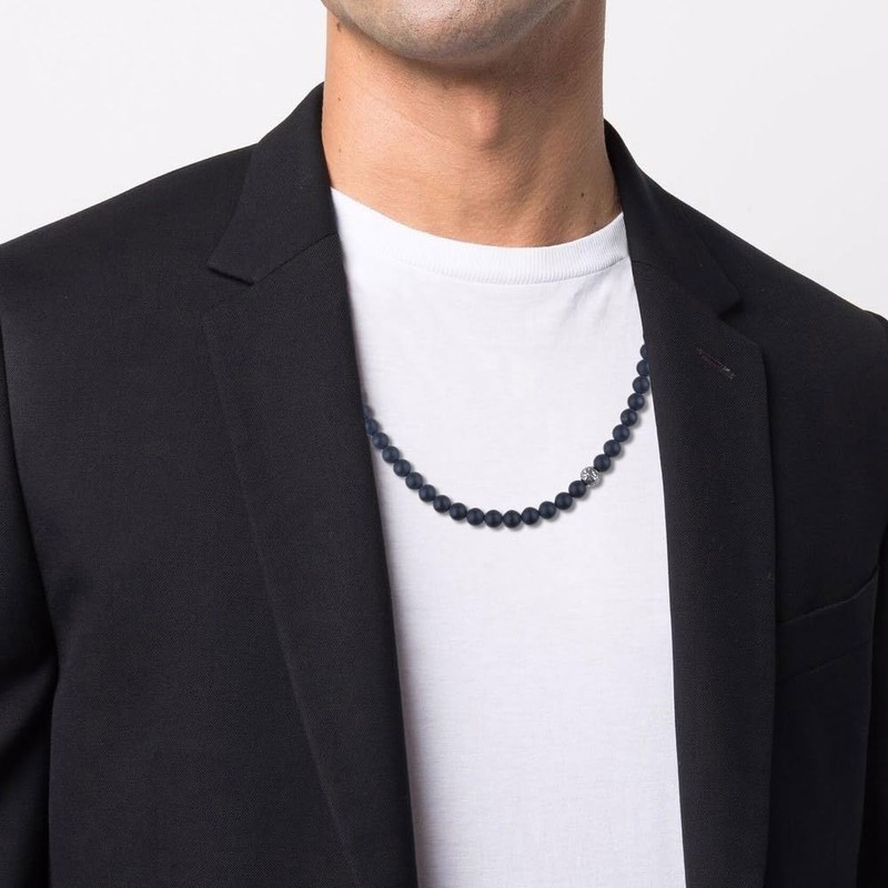 GAVU Men's Crystal Necklaces, Onyx