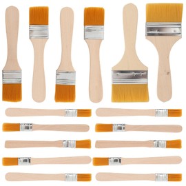 16 PCS Small Paint Brush, Small Paint Brushes for Touch Up, 1/2 Inch Paint with Wood Handle 0.47in/1.18in/2.36in for Wall, Touch-Up, Cabinet, Fence, Edge Painting Tools