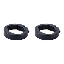 Hoite 2-teilige Sicherungsringe für Fahrradlenkergriffe aus Aluminiumlegierung – 22,2 mm Lock-On-Klemmen (schwarz)