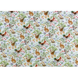 Melody Jane Dollhouse Miniature Print 1:12 Scale Country Springtime on White Wallpaper