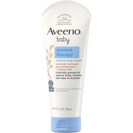 Aveeno Baby Eczema Therapy Moisturizing Cream, Natural Colloidal Oatmeal & Vitamin B5, Baby Eczema Cream for Dry, Itchy, Irritated Skin Due to Eczema, Paraben- & Steroid-Free, 7.3 oz