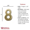 Self-Adhesive 2" Inch Imperial Brass Mailbox Number #8