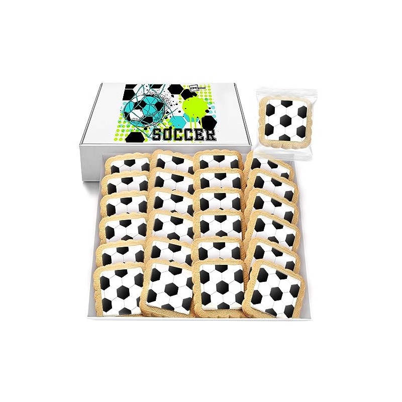 Soccer Cookies Individually Wrapped Decorated Party Favors Sugar Cookie 24