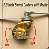 BAISASY 2 Inch Stem Caster Wheels with Brake, Metric Size
