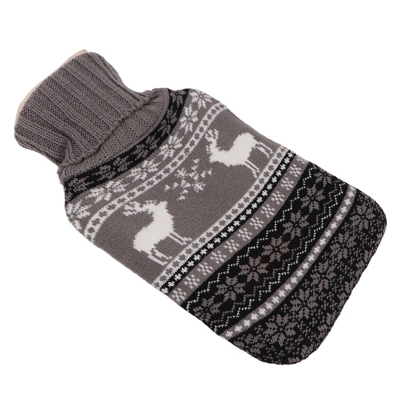Rubber Hot Water Bottle With Waist Cover Knitted Cover Warm
