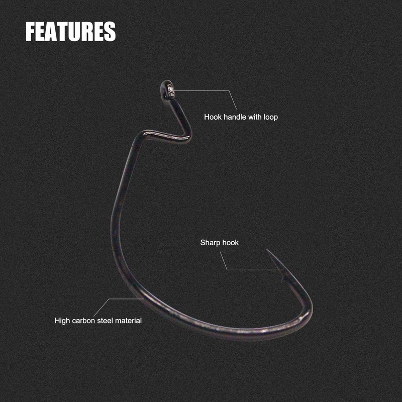 Dingbear 190PCS Bass Salmon Fish Hook Fishing Hooks