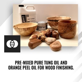 Real Milk Paint Real Milk Paint, Half and Half, Pure Tung Oil and Orange Peel Oil for Wood Finishing, Cutting Boards, Butcher Blocks, Clay, Stone, and Slate, Food Grade, 16 oz.
