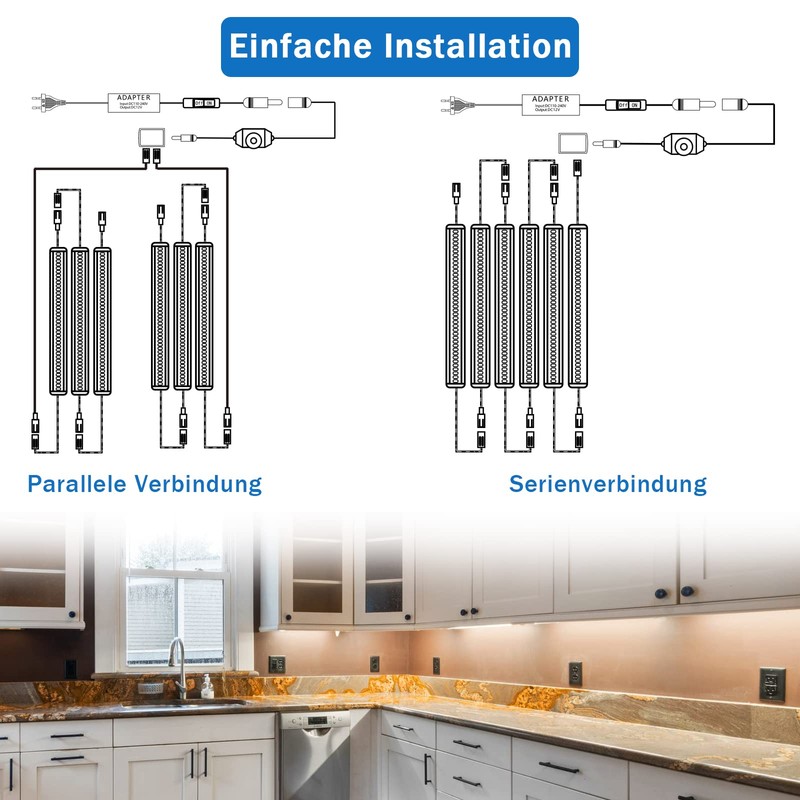 LABOREDUCER LED Under-Unit Light Kitchen Dimmable 6 x 24 V