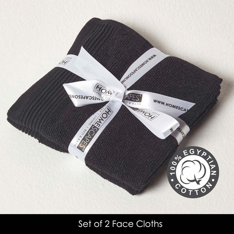 Extra Soft Premium Luxury Egyptian Cotton Hand Towels 700 g/m² Black