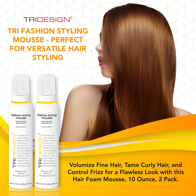 TRI Fashion Volumizing Mousse for Wavy Hair - Taming Curls,