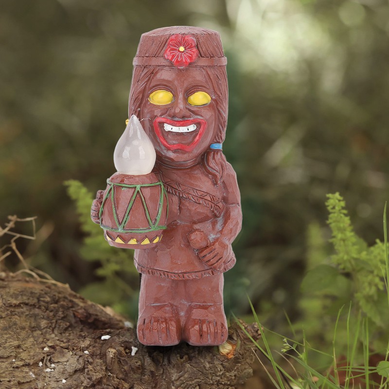 Mayan Smiling Face Totem Solar Light Creative Garden Solar Light