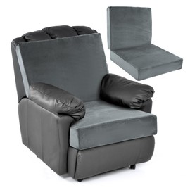 HOMBYS Memory Foam Lumbar Support Pillow for Recliner with Recliner Chair Seat Cushion-Thick Seat Cushion for Elderly with Long Back Support, Extra Large & Non-Slip