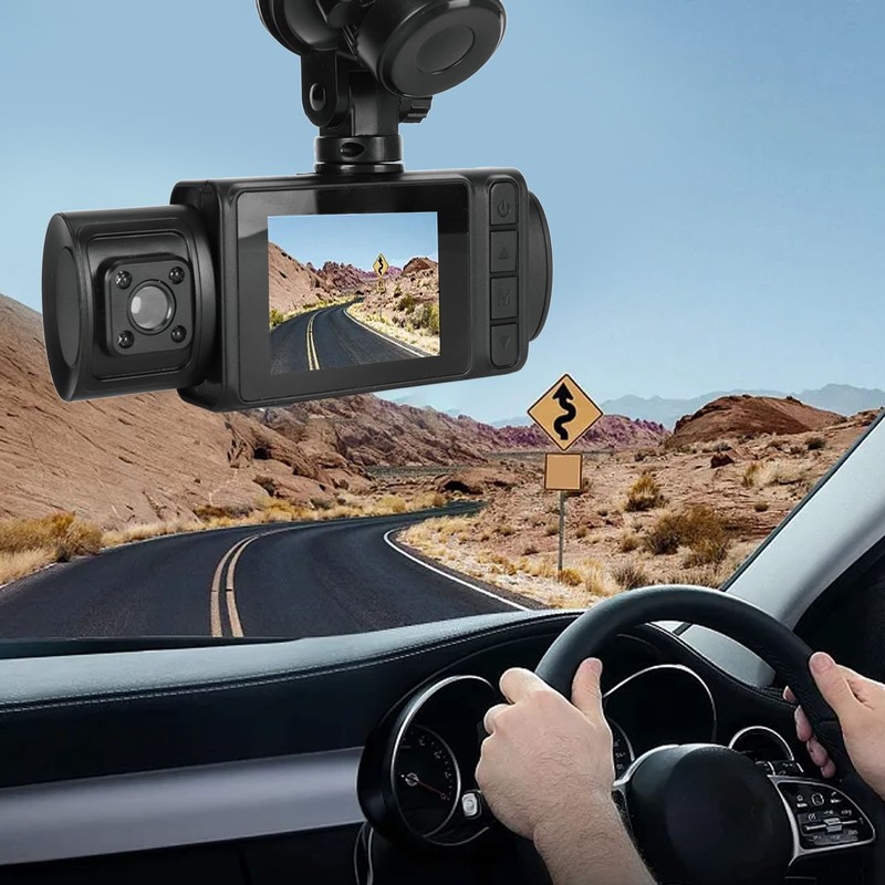 2in Dash Cam Camera 3 Lens DC12 to 24V 1920x1080P