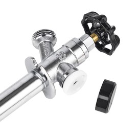 EFIELD Anti-Siphon Frost Free Sillcock, 1/2 inch Pex-A Expansion Connection X 3/4 inch Hose Bibb, Chrome Plated Brass Body-10 Inch Length