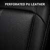 Black PU Leather 2+1 Van Front Seat Cover Set with