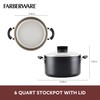 Farberware Smart Control Nonstick Stock Pot/Stockpot with Lid, 6 Quart,