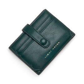 lighthaven Slim Minimalist Credit Card Holder,Bifold Multi Front Pocket Wallet with ID Window for Men and Women-Green, Peak Color, Bifold Card Case