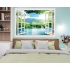 FLFK Fake Window Wall Sticker - Landscape Faux Window Wall