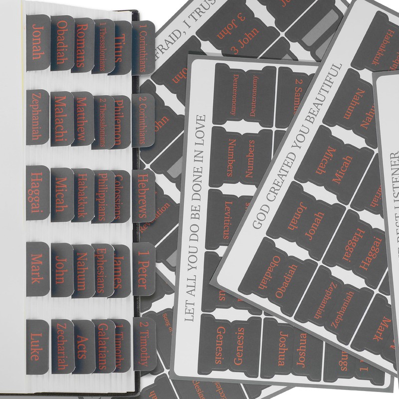 Mr. Pen- Bible Tabs, 75 Tabs, Cool Gray, Laminated Bible