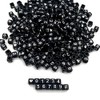 Amaney 400pcs Black Acrylic Number Beads 6x6mm Mixed Number Beads