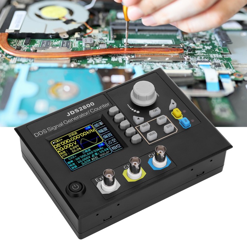 JDS2800-15MHz Function Signal Generator 2.4in LCD DDS Dual Channel Signal