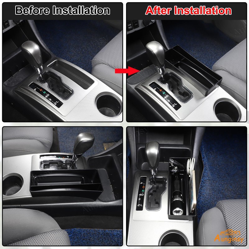 Aunginsy Center Console Side Gear Shift Storage Box Compatible with