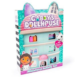 Gabby's Dollhouse Miniatures Set - Pencil Case With Stickers, Mini Scrapbook, Mini Felt Tips, Mini Highlighters, Mini Washi Tapes, Dispenser And More - Kids Activity Packs - Back To School - Girls Set