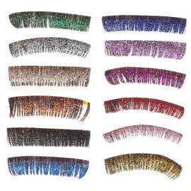 Outanaya Longest Glitter Lash Extensions 6 Pairs False Lashes For Glamorous Makeup